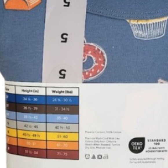 MEMBER'S MARK 4-Piece Organic Cotton Pajama Set - New In Package Girl's Size 5 - Picture 4 of 4